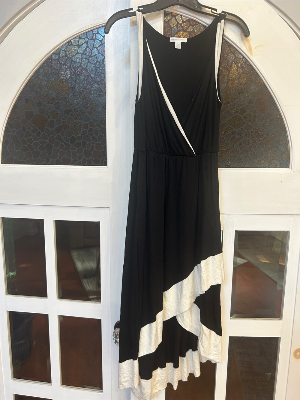 New York & Company Black and White High-Low Sundress